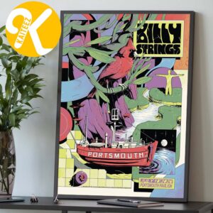 Billy Strings Portsmouth VA Event Poster Night 2 At Portsmouth Pavilion In Portsmouth VA On July 18 2026 Art By Micha Huigen Home Decor Poster Canvas