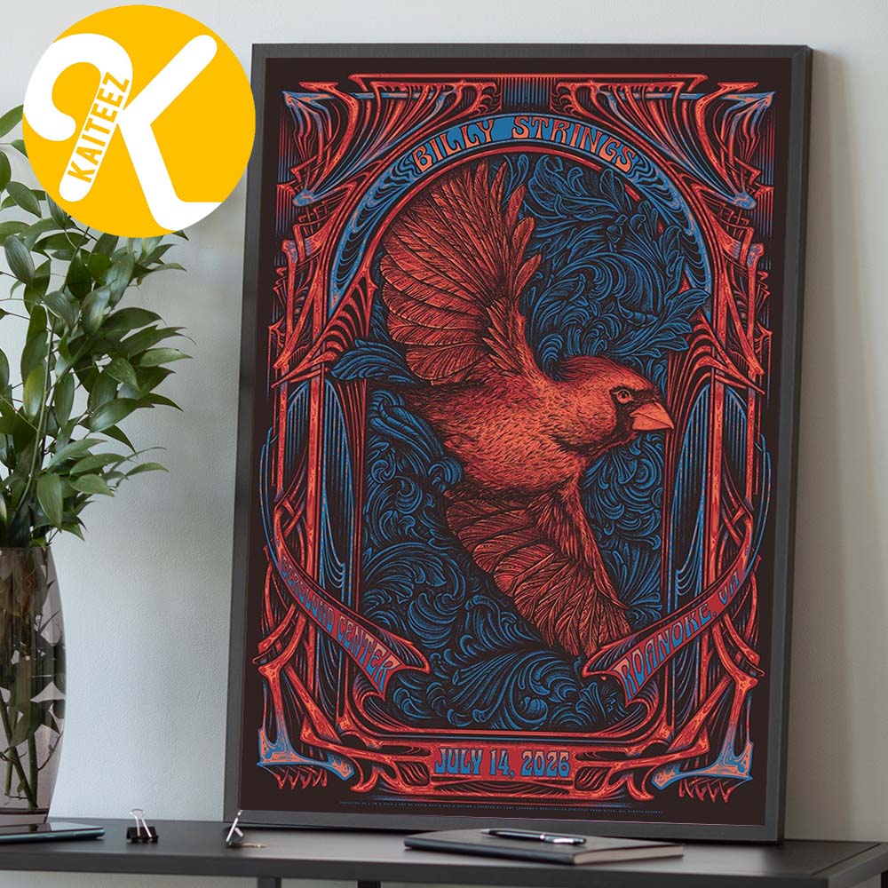 Billy Strings Roanoke VA Event Poster At Berglund Center In Roanoke VA On July 14 2026 Art By Sadie May Adamy Home Decor Poster Canvas Billy Strings Roanoke VA Event Poster At Berglund Center In Roanoke VA On July 14 2026 Art By Sadie May Adamy Home Decor Poster Canvas