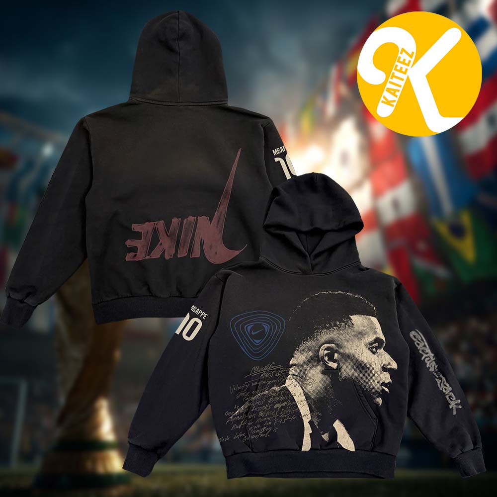 Cactus Jack x Nike Total 90 World Cup Athletes Collection Mbappe Unisex Hoodie Shirt Cactus Jack x Nike Total 90 World Cup Athletes Collection Mbappe Unisex Hoodie Shirt