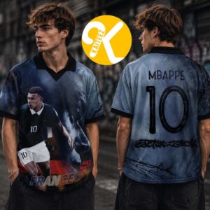 Cactus Jack x Nike Total 90 World Cup Athletes Collection Mbappe Vneck Retro Jersey