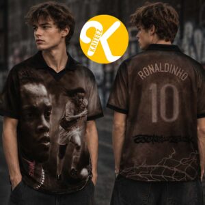 Cactus Jack x Nike Total 90 World Cup Athletes Collection Ronaldinho R10 Vneck Retro Jersey