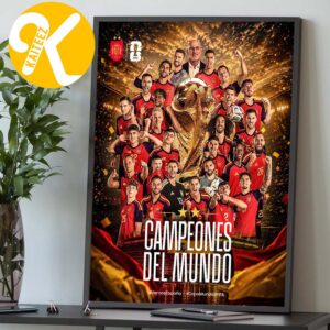 Campeones Del Mundo Spain Is The Fifa World Cup Champions 2026 Home Decor Poster Canvas