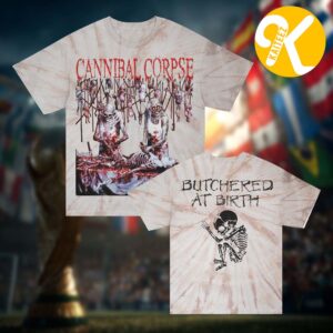 Cannibal Corpse Merch Butchered At Birth Blood Spiral Dye T-Shirt