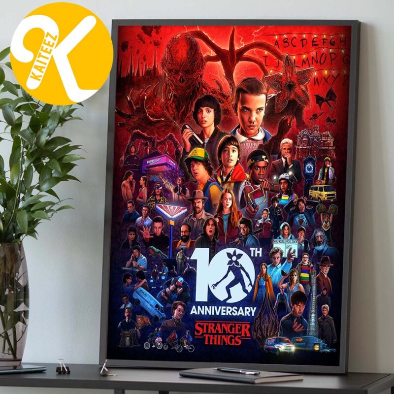Celebrate Stranger Things 10th Anniversary Home Decor Poster Canvas