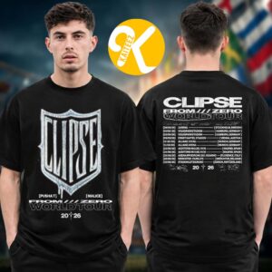 Clipse Merch From Zero World Tour 2026 Tour Dates Two Sided Unisex T-Shirt