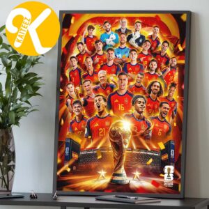 Congrats Spain Are Your Fifa World Cup Champions 2026 Home Decor Poster Canvas
