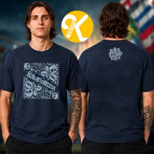 Cortis Exclusive Event Tee Lollapalooza Festival 2026 Chicago Stage Navy Two Sided Unisex T-Shirt