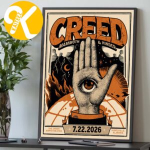 Creed Band Huntsville Alabama Event Poster At The Orion Amphitheater In Huntsville Alabama On July 22 2026 Home Decor Poster Canvas