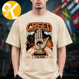 Creed Band Huntsville Alabama Event Poster At The Orion Amphitheater In Huntsville Alabama On July 22 2026 Unisex T-Shirt