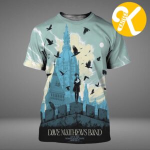 Dave Matthews Band Hartford CT Event Poster At The Meadows Music Theatre In Hartford CT On July 25 2026 Art By Ken Taylor All Over Print Shirt