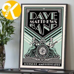 Dave Matthews Band Poster Event Night 2 at Acrisure Amphitheater in Grand Rapids MI on July 7, 2026 Home Decor Poster Canvas