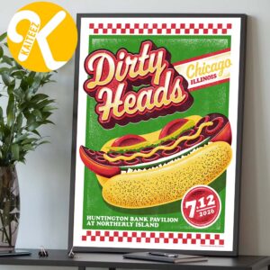 Dirty Heads Chicago IL Poster Event Huntington Bank Pavilion At Northerly Island In Chicago IL On July 12 2026 Home Decor Poster Canvas