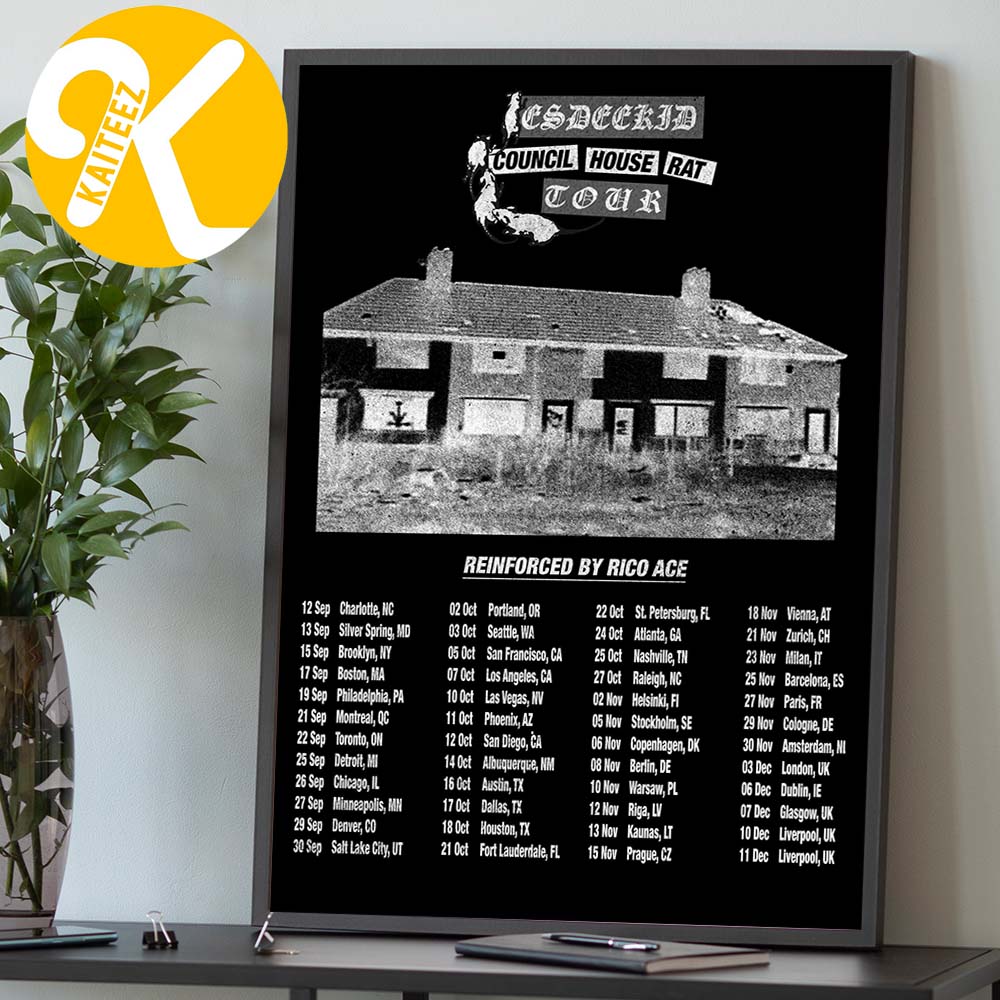 EsDeeKid Council House Rat Tour 2026 Tour Dates Home Decor Poster Canvas EsDeeKid Council House Rat Tour 2026 Tour Dates Home Decor Poster Canvas