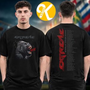 Extreme Band Merch Summer Tour 2026 Gorilla Rise Two Sided Unisex T-Shirt