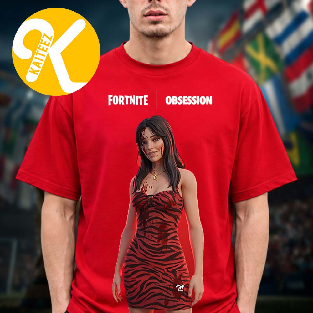 Fortnite x Obsession Bundle Concept Nikki Red Unisex T-Shirt Fortnite x Obsession Bundle Concept Nikki Red Unisex T-Shirt