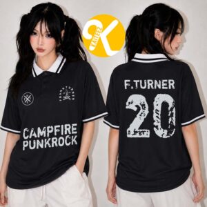 Frank Turner Campfire Punkrock 20 Football Polo Shirt