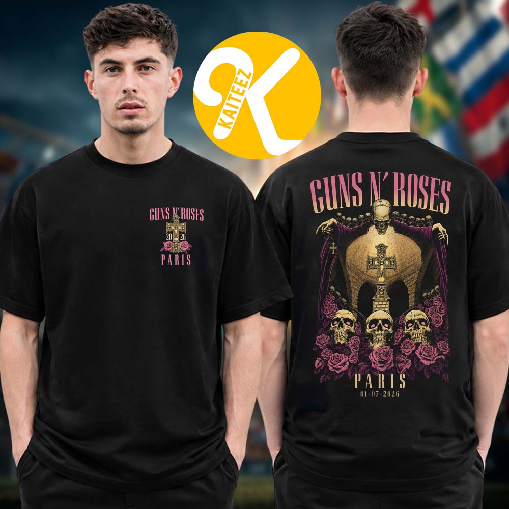 Guns N Roses Exclusive Tee Night 1 Paris At Accor Arena In Paris France On July 1 2026 Two Sided Unisex T-Shirt Guns N Roses Exclusive Tee Night 1 Paris At Accor Arena In Paris France On July 1 2026 Two Sided Unisex T-Shirt