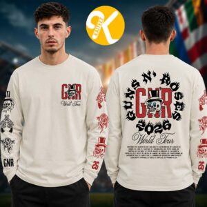 Guns N Roses Merch World Tour 2026 US Tour Dates Unisex Longsleeve Shirt