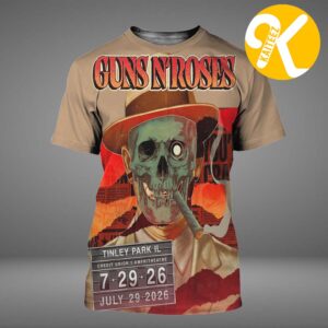 Guns N Roses Tinley Park IL Event Poster At Credit Union 1 Amphitheatre In Tinley Park IL On July 29 2026 All Over Print Shirt