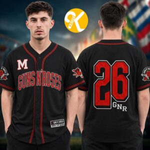 Guns N Roses World Tour 2026 Merch Exclusive Baseball Jersey