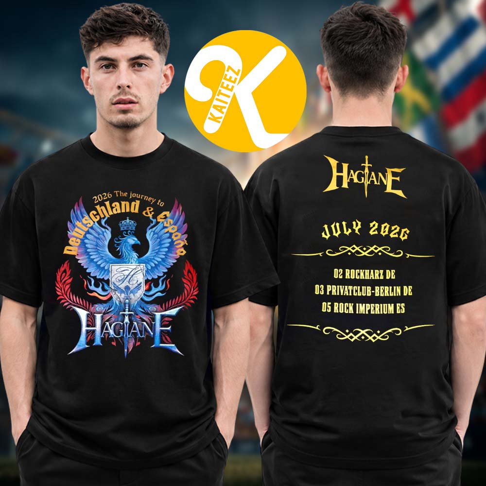 Hagane Merch 2026 The Journey To Germany And Spain On July 2026 Tour Dates Two Sided Unisex T-Shirt Hagane Merch 2026 The Journey To Germany And Spain On July 2026 Tour Dates Two Sided Unisex T-Shirt