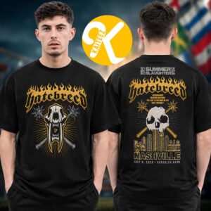 Hatebreed Event Tee Nashville TN The Summer Slaughter 2026 Tour At Brooklyn Bowl Nashville In Nashville TN On July 8 2026 Two Sided Unisex T-Shirt