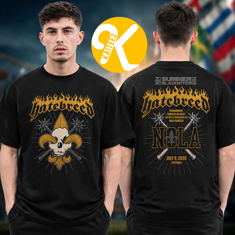 Hatebreed Event Tee New Orleans LA The Summer Slaughter 2026 Tour At Tipitina’s Uptown In New Orleans LA On July 9 2026 Two Sided Unisex T-Shirt Hatebreed Event Tee New Orleans LA The Summer Slaughter 2026 Tour At Tipitina’s Uptown In New Orleans LA On July 9 2026 Two Sided Unisex T-Shirt