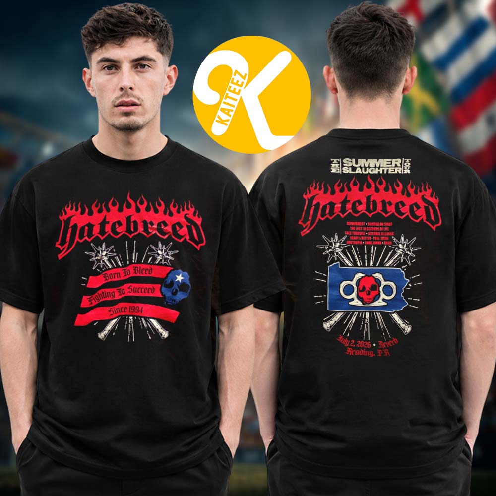 Hatebreed Event Tee Reading PA The Summer Slaughter 2026 Tour At Reverb In Reading PA On July 2 2026 Two Sided Unisex T-Shirt Hatebreed Event Tee Reading PA The Summer Slaughter 2026 Tour At Reverb In Reading PA On July 2 2026 Two Sided Unisex T-Shirt