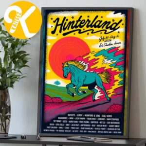 Hinterland Festival 2026 Event Poster In St Charles Iowa On July 30 August 2 2026 Home Decor Poster Canvas