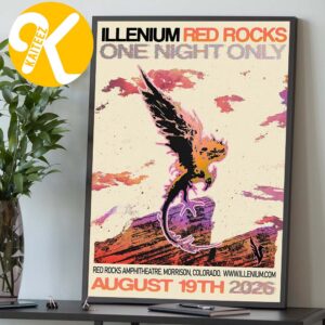 ILLENIUM Red Rocks One Night Only At Red Rocks Amphitheatre In Morrion CO On August 19th 2026 Home Decor Poster Canvas