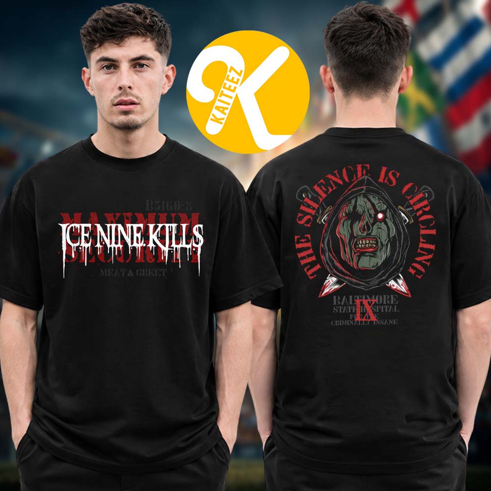 Ice Nine Kills Merch Summer Of Silence Nightmare On The Ninth Meat And Greet Two Sided Unisex T-Shirt Ice Nine Kills Merch Summer Of Silence Nightmare On The Ninth Meat And Greet Two Sided Unisex T-Shirt