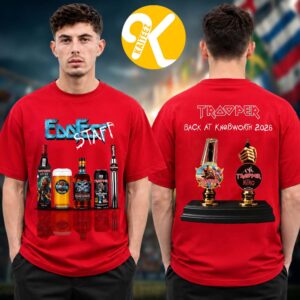 Iron Maiden Exclusive Tee EddFest 2026 Merch At Knebworth Park On July 10 11 2026 EddFest Staff Trooper Back At Knebworth Two Sided Unisex T-Shirt
