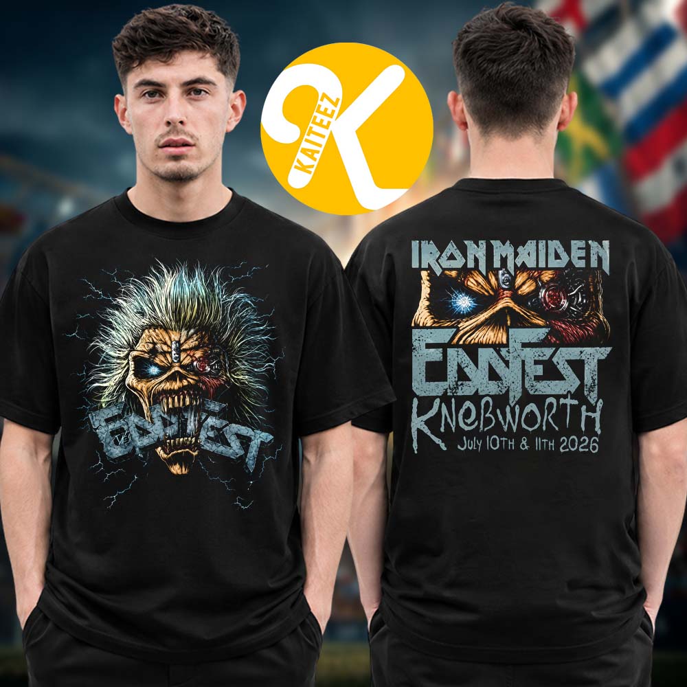 Iron Maiden Exclusive Tee EddFest 2026 Merch At Knebworth Park On July 10 11 2026 Eddie Head Black Two Sided Unisex T-Shirt Iron Maiden Exclusive Tee EddFest 2026 Merch At Knebworth Park On July 10 11 2026 Eddie Head Black Two Sided Unisex T-Shirt