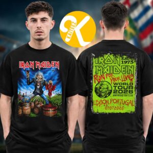Iron Maiden Exclusive Tee Portugal Run For Your Lives Tour 2026 At Estadio Da Luz In Lisbon Portugal On July 7 2026 Two Sided Unisex T-Shirt