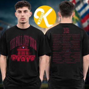 J Cole The Fall Off World Tour 2026 Merch Markethouse Tour Dates Two Sided Unisex T-Shirt