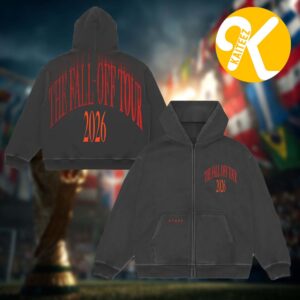 J Cole The Fall Off World Tour 2026 Merch Tour Staff Zipup Hoodie Shirt