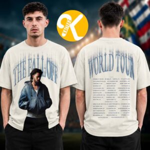 J Cole The Fall Off World Tour 2026 Merch White Face Tour Dates Two Sided Unisex T-Shirt