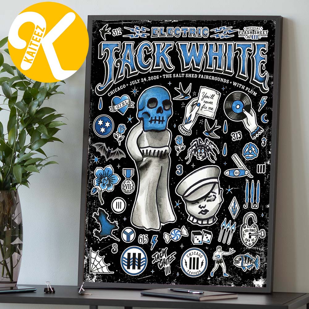 Jack White Chicago IL Event Poster At The Salt Shed Fairgrounds In Chicago IL On July 24 2026 Home Decor Poster Canvas Jack White Chicago IL Event Poster At The Salt Shed Fairgrounds In Chicago IL On July 24 2026 Home Decor Poster Canvas