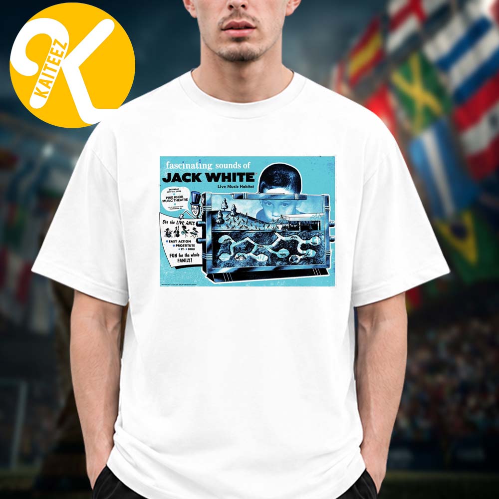 Jack White Clarkston MI Event Poster At Pine Knob Music Theatre In Clarkston MI On July 25 2026 Unisex T-Shirt Jack White Clarkston MI Event Poster At Pine Knob Music Theatre In Clarkston MI On July 25 2026 Unisex T-Shirt