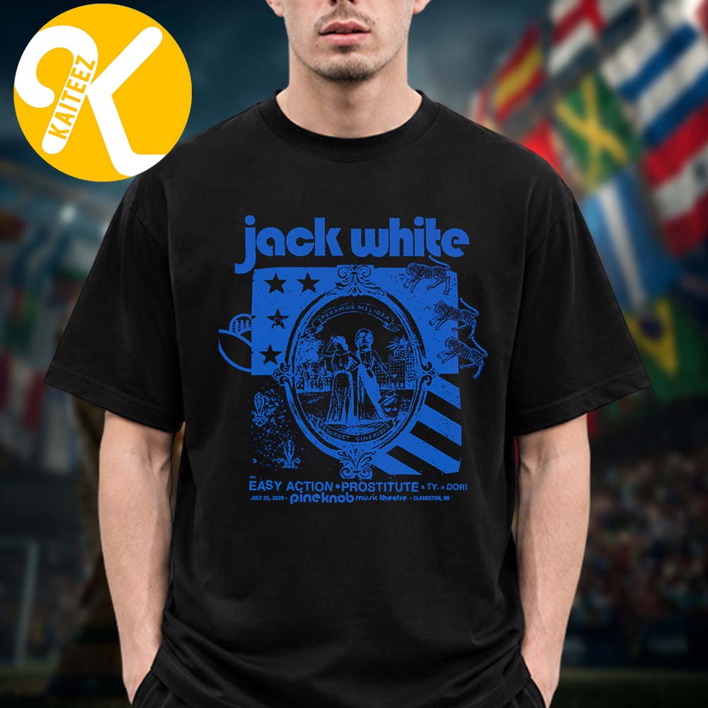 Jack White Clarkston MI Event Tee At Pine Knob Music Theatre In Clarkston MI On July 25 2026 Unisex T-Shirt Jack White Clarkston MI Event Tee At Pine Knob Music Theatre In Clarkston MI On July 25 2026 Unisex T-Shirt