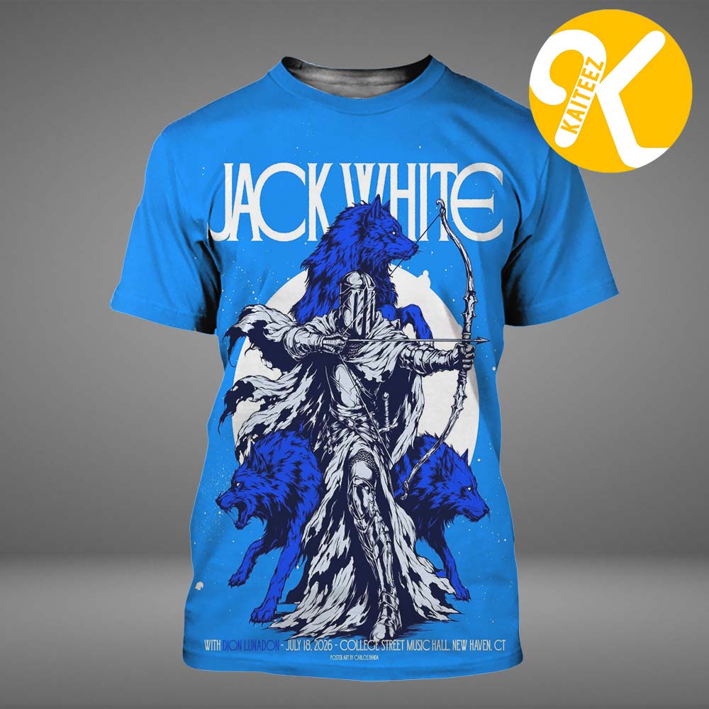 Jack White New Haven CT Event Poster At College Street Music Hall In New Haven CT On July 18 2026 All Over Print Shirt Jack White New Haven CT Event Poster At College Street Music Hall In New Haven CT On July 18 2026 All Over Print Shirt
