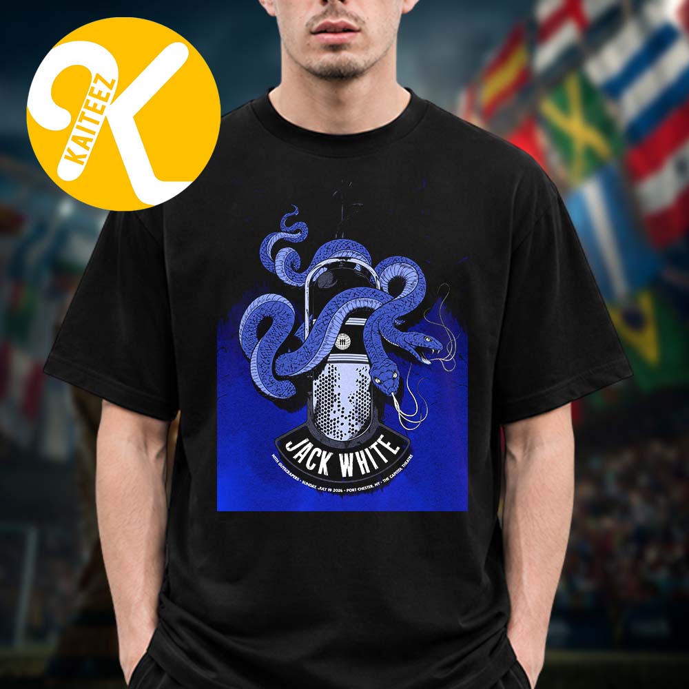 Jack White Port Chester NY Event Poster At The Capitol Theatre In Port Chester NY On July 19 2026 Unisex T-Shirt Jack White Port Chester NY Event Poster At The Capitol Theatre In Port Chester NY On July 19 2026 Unisex T-Shirt