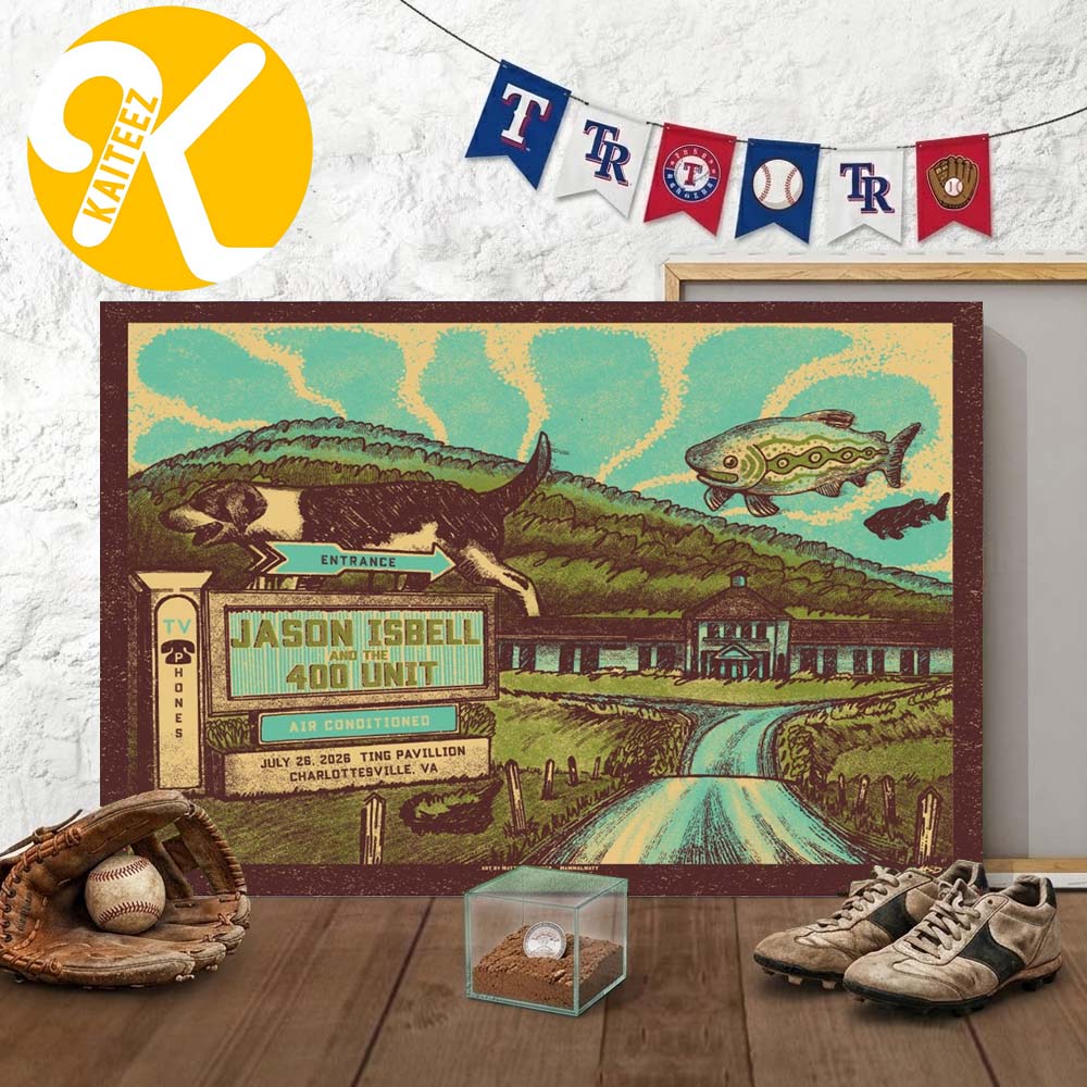 Jason Isbell And The 400 Unit Charlottesville VA Event Poster At Ting Pavilion In Charlotteville VA On June 26 2026 Home Decor Poster Canvas Jason Isbell And The 400 Unit Charlottesville VA Event Poster At Ting Pavilion In Charlotteville VA On June 26 2026 Home Decor Poster Canvas