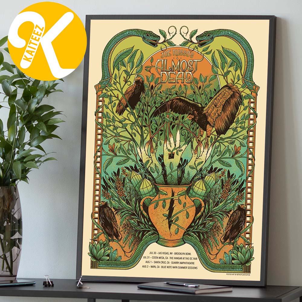 Joe Russo Almost Dead Event Poster Tour Dates July 30 – August 2 2026 Home Decor Poster Canvas Joe Russo Almost Dead Event Poster Tour Dates July 30 – August 2 2026 Home Decor Poster Canvas