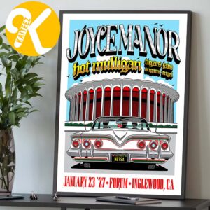 Joyce Manor Hot Mulligan At The Kia Forum In Inglewood CA On January 23 2027 With Tigers Jaw And Origami Angel Home Decor Poster Canvas
