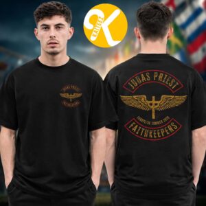 Judas Priest Merch Faithkeepers European UK Summer Tour 2026 Logo Two Sided Unisex T-Shirt