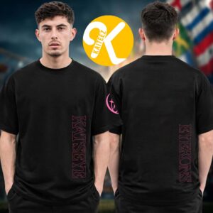 KATSEYE x EYEKONS Logo Stitch Black Two Sided Unisex T-Shirt