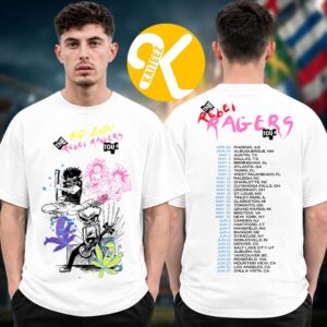 Kid Cudi Merch Rebel Ragers Tour 2026 Tour Dates White Two Sided Unisex T Shirt