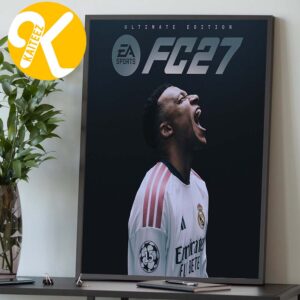 Kylian Mbappe Cover Of FC 27 EA Sports Home Decor Poster Canvas