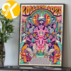 Lollapalooza Festival 2026 Event Poster At Grant Park In Chicago IL On July 30 – Aug 2 2026 Line Up Home Decor Poster Canvas